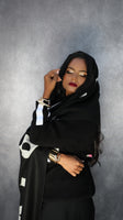 MARAVAL MEGA SCARF - Black Reversible Scarf